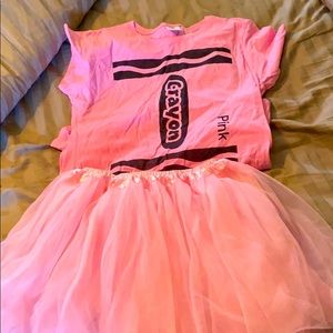 Ladies small pink crayon costume